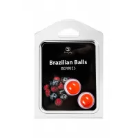 Набор из 2 шариков с массажным маслом Brazilian Balls с ароматом ягод  