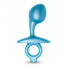 Голубая анальная пробка для массажа простаты Bulb Silicone Prostate Plug - 10,7 см голубой 