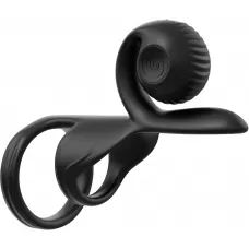 Черная насадка на пенис SVibe Jovi с пультом ДУ черный 