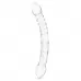 Двусторонний стеклянный фаллоимитатор 12’’ Girthy Double Trouble Glass Dildo - 30 см прозрачный 