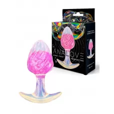 Розоватая анальная пробка со спиралевидным рельефом - 9 см розовый Розоватая анальная пробка со спиралевидным рельефом - 9 см розовый