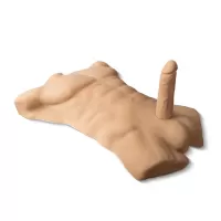 Телесный мужской торс с фаллоимитатором SILEXD Apollo L 7 телесный 