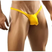 Желтые мужские трусы-стринги желтый XXL