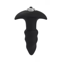 Черная анальная вибровтулка SINGLE SPEED LOVE ARROW PLUG - 9 см черный 