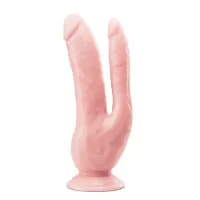 Телесный фаллоимитатор 8 Inch DP Cock - 20,32 см телесный 