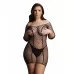 Мини-платье Duo Net Sleeved Mini Dress черный XL-XXL-XXXL