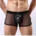 Мужские трусы-боксеры из сетки Cockcon Unzip-Me Boxer с пикантным принтом голубой XL