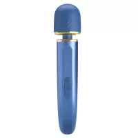 Синий wand-вибромассажер Colorful Massager - 24 см синий 