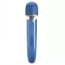 Синий wand-вибромассажер Colorful Massager - 24 см синий 