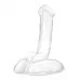 Стеклянный фаллоимитатор на подставке 7,5’’ Rideable Standing Glass Cock With Stability Base - 19 см прозрачный 
