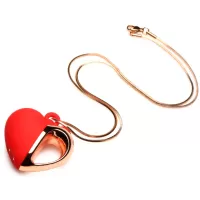 Красное ожерелье с подвеской-вибратором 10X Vibrating Silicone Heart Necklace красный 