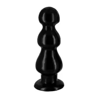 Черная анальная ёлочка Three Bumps for your Rump Butt Plug - 27,9 см черный 