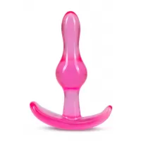 Розовая анальная пробка Curvy Anal Plug - 8,4 см розовый 