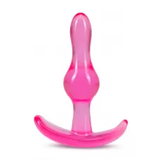 Розовая анальная пробка Curvy Anal Plug - 8,4 см розовый 