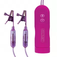 Многоскоскоростные виброзажимы для сосков Remote Control Vibrating Nipple Clips розовый 