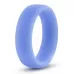 Голубое люминесцентное кольцо Silicone Glo Cock Ring голубой 