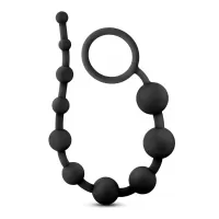 Черная анальная цепочка 10 Anal Beads - 31,8 см черный 