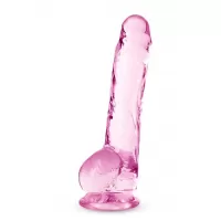 Розовый фаллоимитатор 8 Inch Crystalline Dildo - 19,5 см розовый 