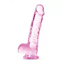 Розовый фаллоимитатор 6 Inch Crystalline Dildo - 15,2 см розовый 
