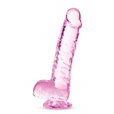 Розовый фаллоимитатор 6 Inch Crystalline Dildo - 15,2 см розовый 