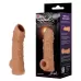 Телесная насадка с пупырышками и открытой головкой Nude Sleeve L - 14 см телесный 
