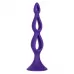 Фиолетовая анальная елочка Silicone Triple Probe - 14,5 см фиолетовый 