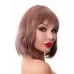 Коричневый парик-каре с челкой коричневый 