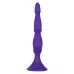 Фиолетовая анальная елочка Silicone Triple Probe - 14,5 см фиолетовый 