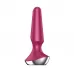 Малиновая анальная пробка с вибрацией Satisfyer Plug-ilicious 2 - 14 см малиновый 