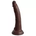 Коричневый фаллоимитатор 7  Silicone Dual Density Cock - 21 см коричневый 