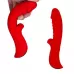 Красный вибромассажер 5  Silicone Wild Passion - 19,1 см красный 