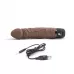 Коричневый вибратор-реалистик 6.5  Girthy Realistic Vibrator - 19 см коричневый 