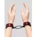 Ошейник с наручниками Reversible Faux Leather Collar and Wrist красный с черным 