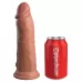 Кофейный фаллоимитатор 8  Silicone Dual Density Cock - 22,8 см кофейный 