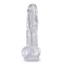Прозрачный фаллоимитатор 8  Cock with Balls - 22,2 см прозрачный 