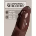 Коричневый фаллоимитатор 7  Silicone Dual Density Cock - 21 см коричневый 