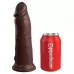 Коричневый фаллоимитатор 8  Silicone Dual Density Cock - 22,8 см коричневый 