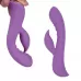 Фиолетовый вибромассажер-кролик 5  Silicone Ripple Passion - 19,1 см фиолетовый 