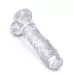 Прозрачный фаллоимитатор 8  Cock with Balls - 22,2 см прозрачный 