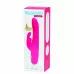 Розовый перезаряжаемый вибратор Rabbit Slimline Curve Rechargeable - 24 см розовый 