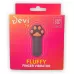 Насадка на палец в форме лапки Finger Vibrator Fluffy серый 