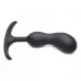 Черный массажер простаты с утяжелителями Premium Silicone Weighted Prostate Plug Medium - 16,3 см черный 