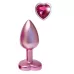 Розовая анальная пробка с кристаллом-сердцем Pearl Pink Plug Small розовый 