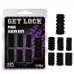 Набор из 7 черных насадок на пенис Get Lock черный 
