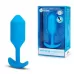 Голубая вибропробка для ношения B-vibe Snug Plug 3 - 12,4 см голубой 