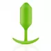 Лаймовая пробка для ношения B-vibe Snug Plug 3 - 12,7 см лаймовый 