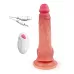 Телесный вибратор-реалистик с пультом ДУ - 23 см телесный 