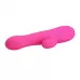 Розовый вибратор Douglas с клиторальным отростком и функцией расширения - 24,9 см розовый 