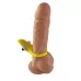 Желтое эрекционное виброкольцо Banana Ring желтый 