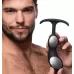 Черный массажер простаты с утяжелителями Premium Silicone Weighted Prostate Plug Large - 18,8 см черный 